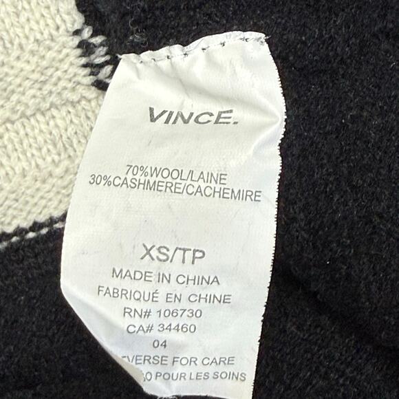 Vince Intarsia Colorblock Wool Cashmere Crew Sweater XS - Picture 10 of 11